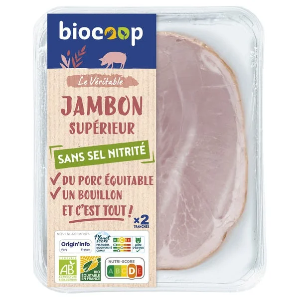 Jambon supérieur ss sel nitrité (2) 80g