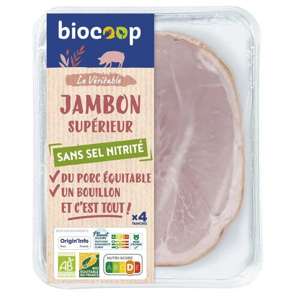 Jambon supérieur ss sel nitrité (4) 160g