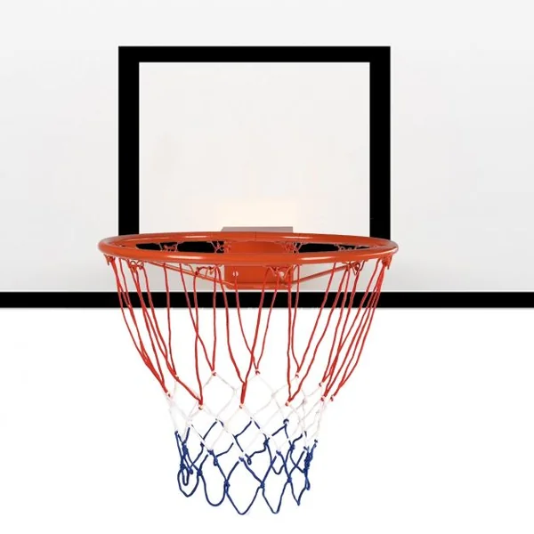 Jante de Basketball 46 CM Panier de Basket avec Filet en Nylon Fixation Murale pour Adultes/Enfants en Acier et PE