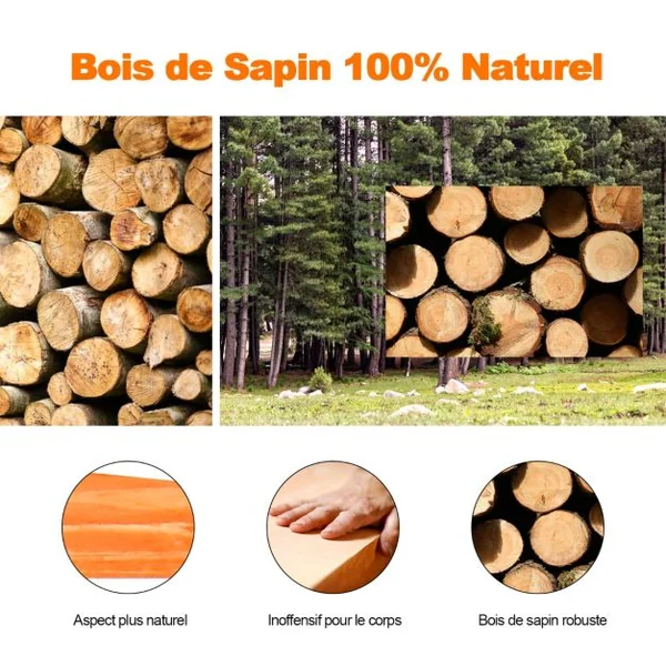 Jardinière sur Pieds avec Treillis en Bois de Sapin 45x45x80,5 CM Potager Cylindriques de Surélevée pour Extérieur/Intérieur