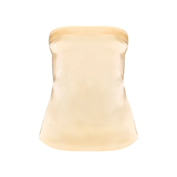 Jaune Beurre Bandeau En Satin Avec Détail De Laçage Au Dos