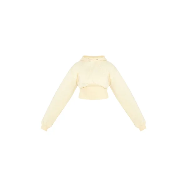 Jaune Citron Sweat À Casynthétiqueche Court Taille Froncée Shape