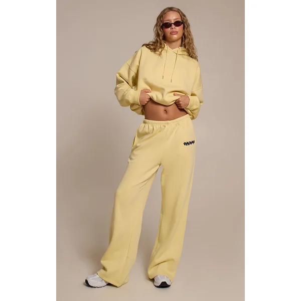 Jaune Jogging Jaune Beurre PLT Studio À Taille Fine Et Imprimé Synthétiqueff
