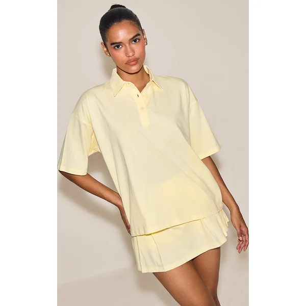 Jaune Jupe-short De Tennis Mini Plissée À Rayures Coordonnée