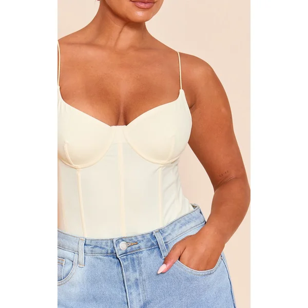 Jaune Pâle Body Sculptant À Armatures