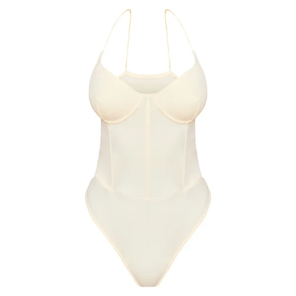 Jaune Pâle Body Sculptant À Armatures