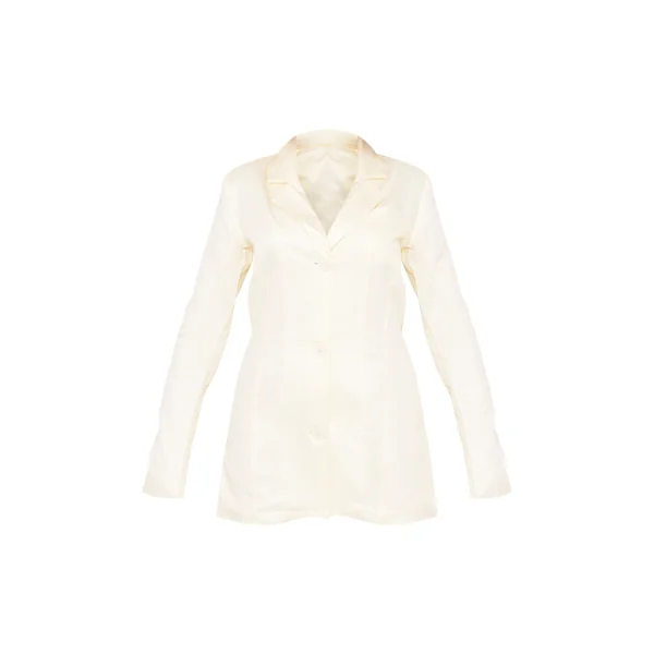 Jaune Robe Blazer Oversize À Boutons Texturée