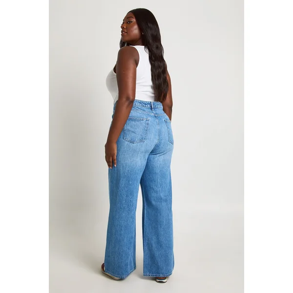 Jean Basique Boohoo Taille Haute Coupe Droite