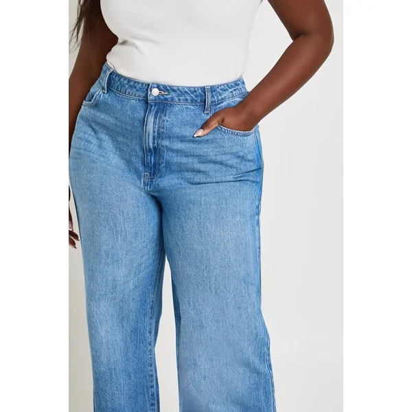 Jean Basique Boohoo Taille Haute Coupe Droite