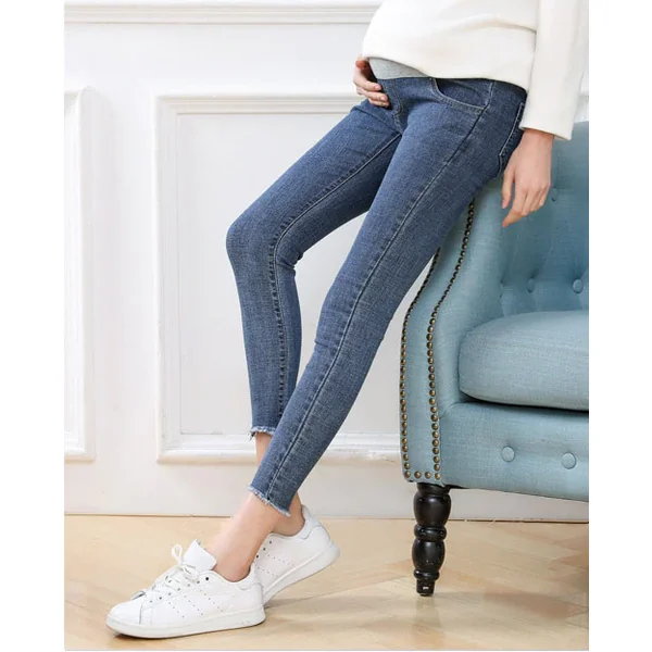Jean de grossesse skinny court - Noir/Bleu - Reste 1T40