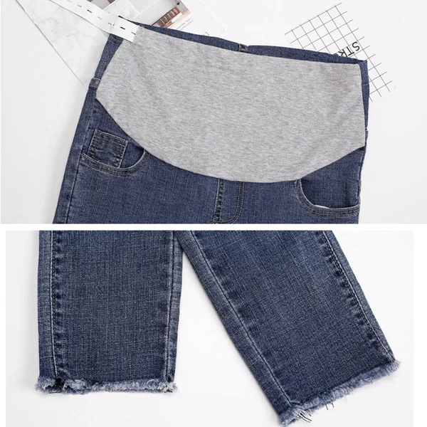 Jean de grossesse skinny court - Noir/Bleu - Reste 1T40