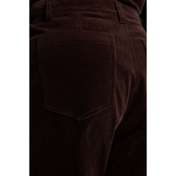 Jean Grande Taille en Velours Côtelé Stretch Évasé