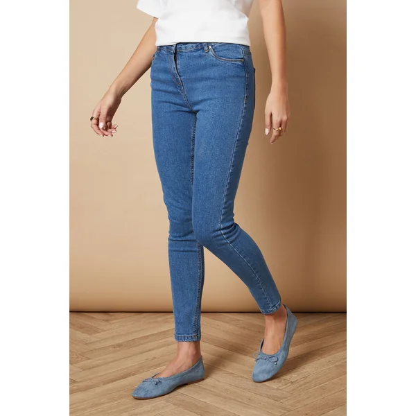 Jean Skinny Taille Moyenne Jade