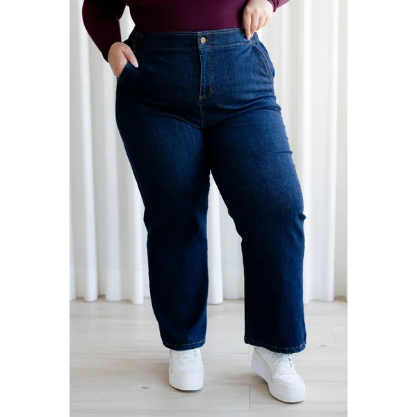 Jeans - coupe relaxed (taille élastique) - indigo