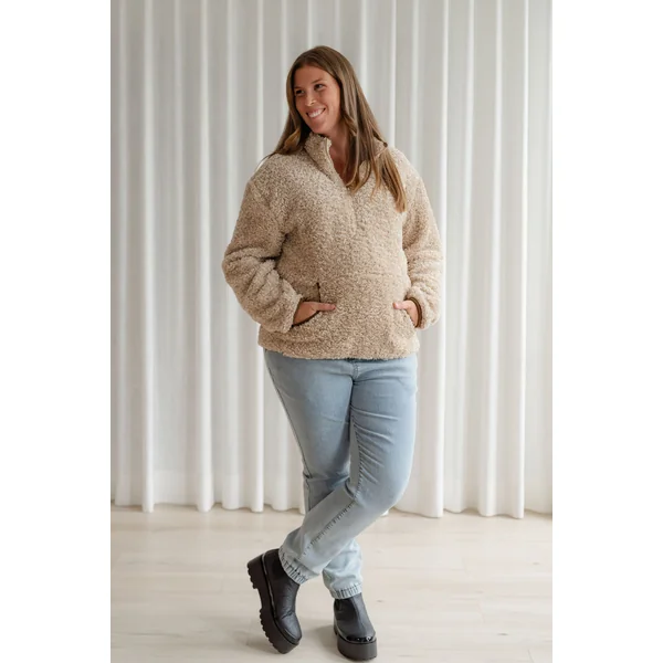 Jeans à taille élastique - bleu pâle