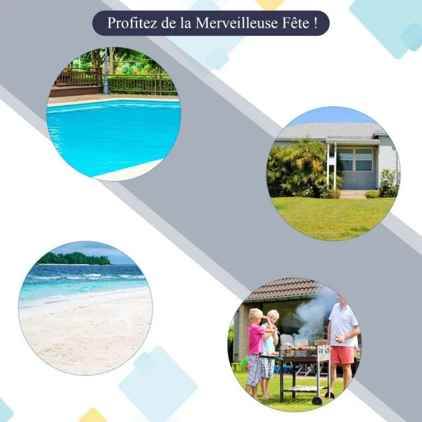 Jeu Puissance 4 Géant avec 42 Anneaux et 2 Leviers de Redémarrage pour Fête Intérieur Extérieur 120x42x104cm Bleu