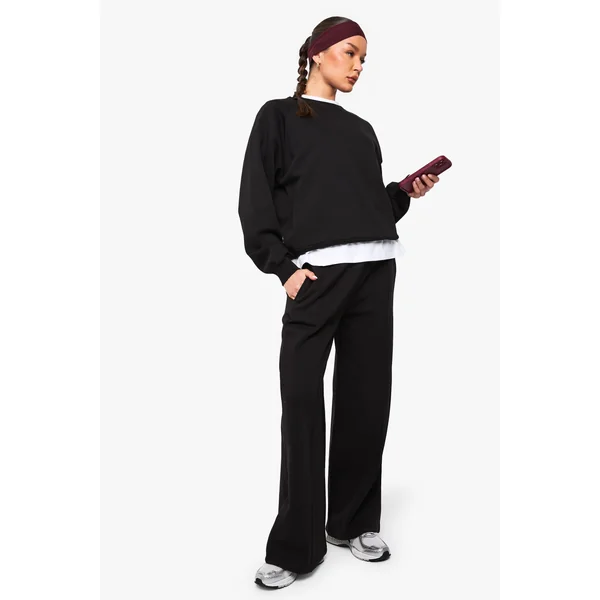 Jogger Droit à Détail en Pin-Tuck