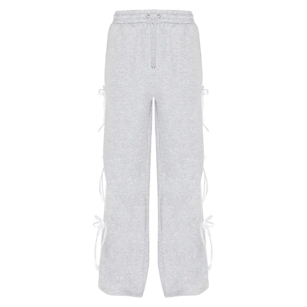 Jogging Large En Velours Avec Détail Nœud