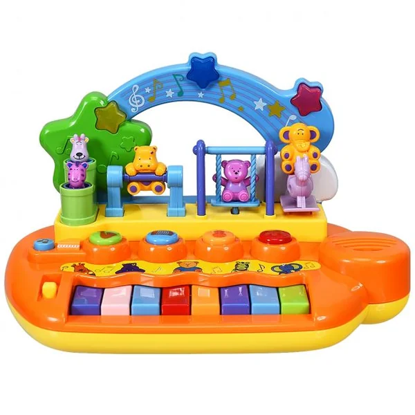 Jouet Musical Bébé avec Lumière et Animeaux Multicolore Instrument de Musique Jouets d'Eveil