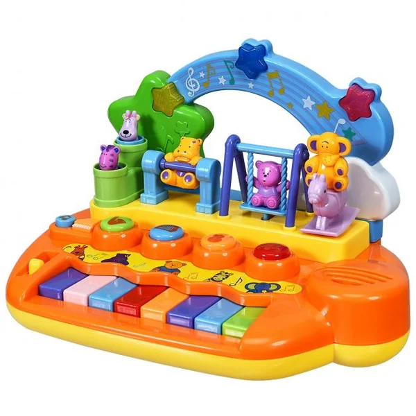 Jouet Musical Bébé avec Lumière et Animeaux Multicolore Instrument de Musique Jouets d'Eveil
