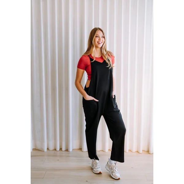 Jumpsuit casual DÉBORAH - noir
