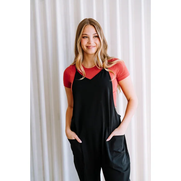 Jumpsuit casual DÉBORAH - noir