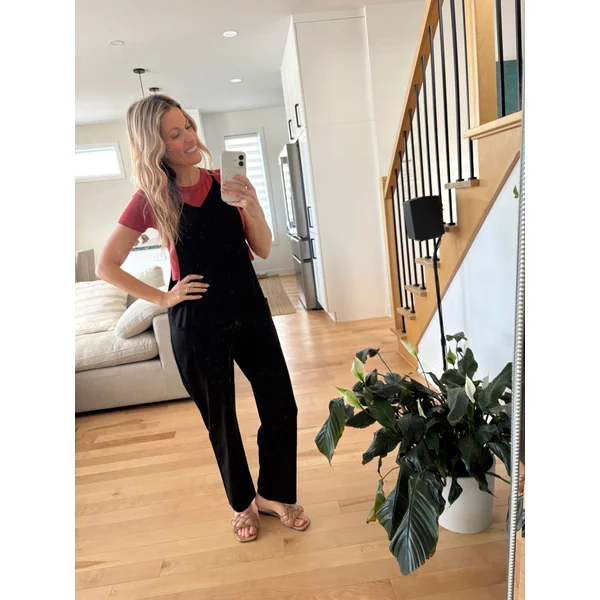 Jumpsuit casual DÉBORAH - noir