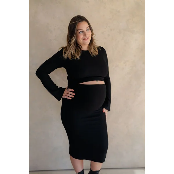 Jupe droite CHARLOTTE - noir
