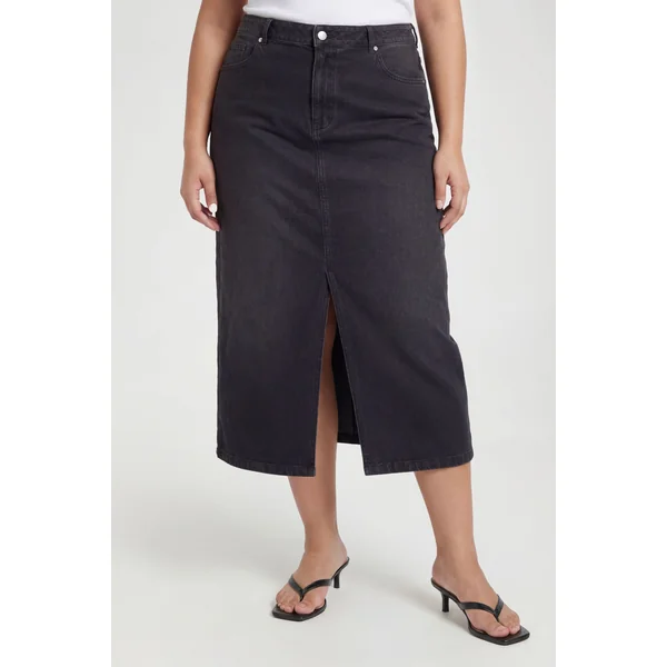 Jupe Midi En Denim Grande Taille
