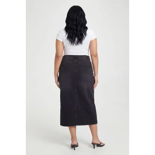 Jupe Midi En Denim Grande Taille