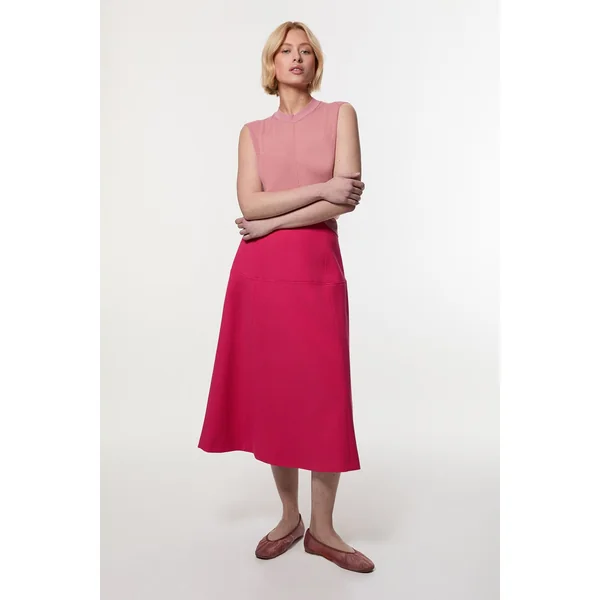 Jupe midi longue texturée sur mesure
