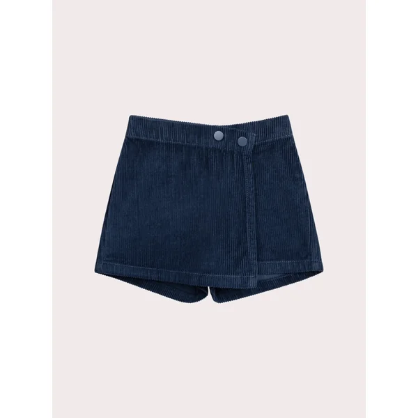 Jupe short bleu foncé en velours grosses côtes - Soins Bébé Naturels & Produits Maman Après Naissance