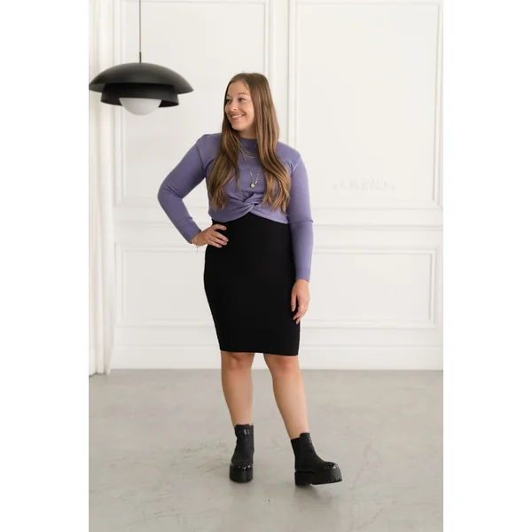 Jupe taille haute - noir