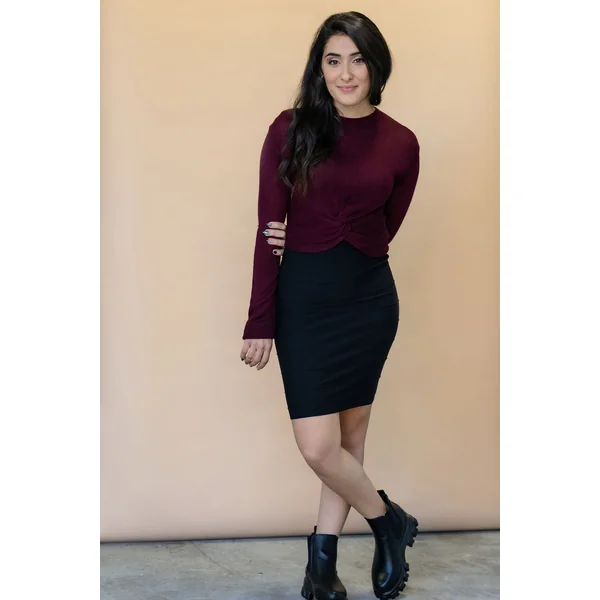 Jupe taille haute - noir
