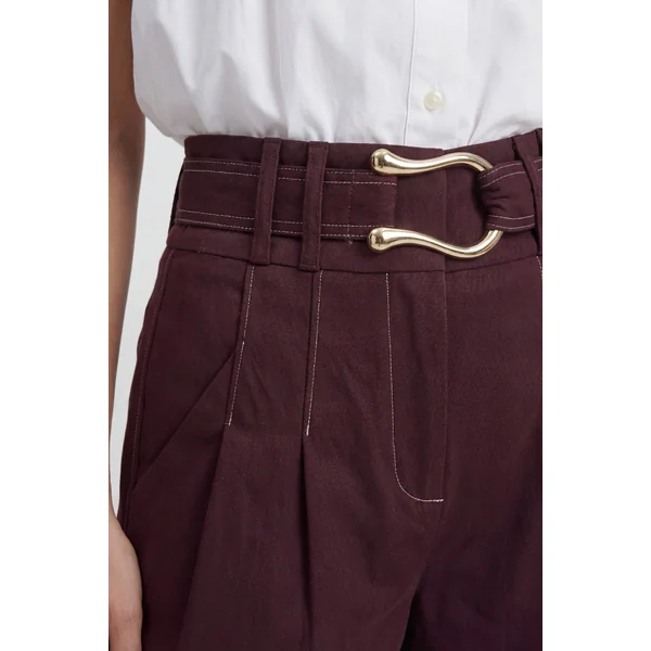 Jupe-culotte Bermuda Ajustée Avec Détails De Surpiqûres