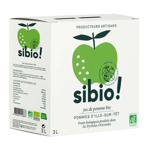 Jus de pomme - bib 3L