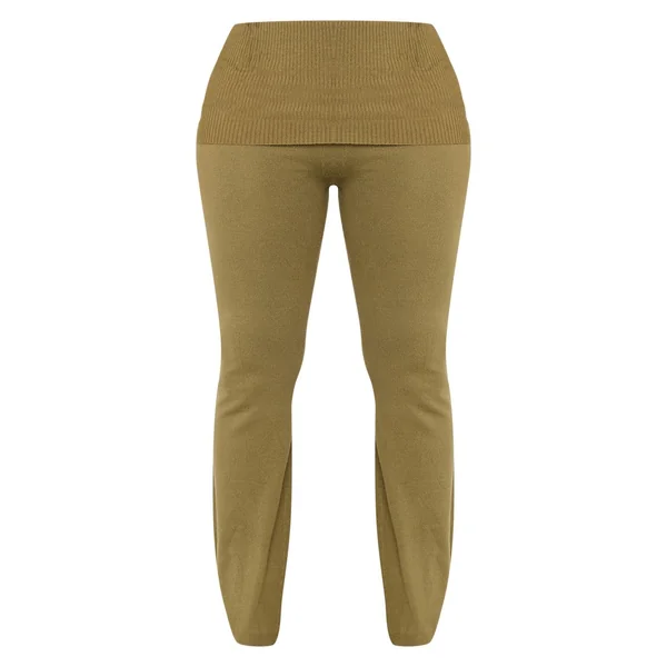 Kaki Legging En Maille Taille Haute À Revers Shape