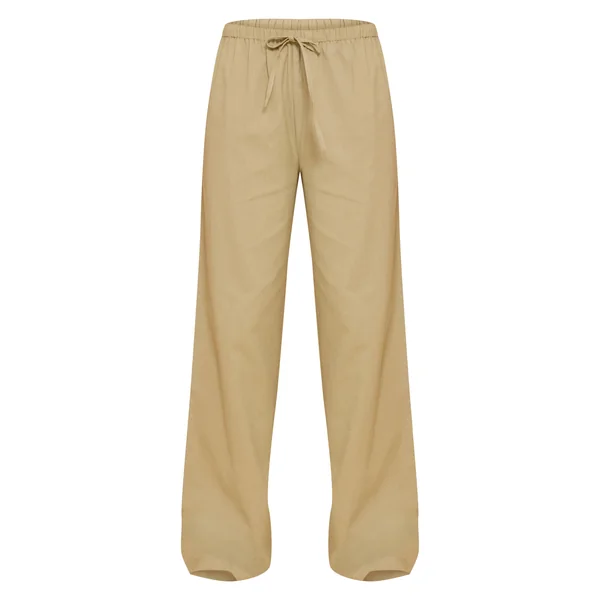 Kaki Pantalon Large À Cordon De Serrage Ensemble Coordonné