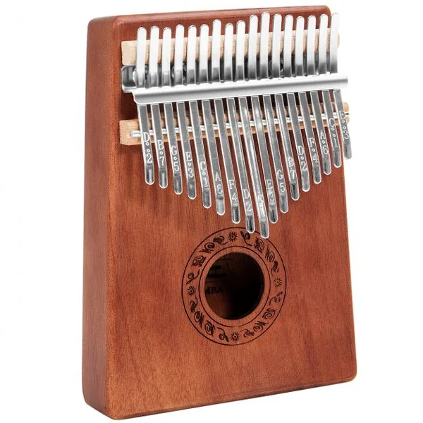 Kalimba 17 Tons Piano à Pouce Portable en Bois Acajou avec Accordeur Autocollant Sac 9 Accessoires