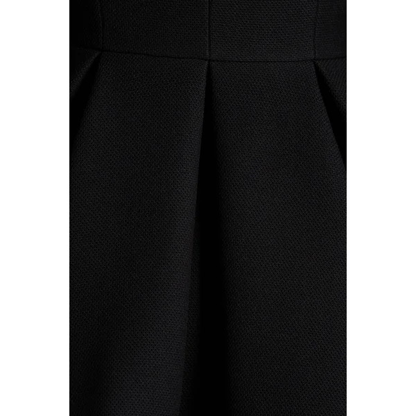 Kat | Mini-robe noire à coupe tailleur et décolleté plongeant