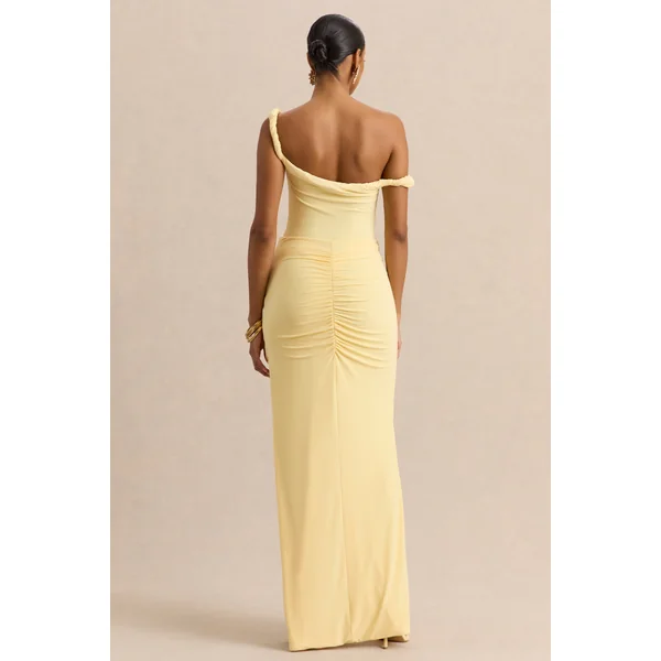Kesia | Body citron asymétrique torsadé