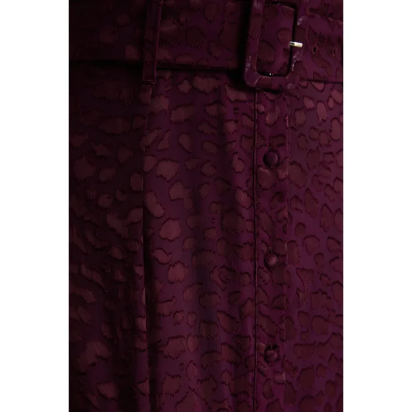 Kirsty | Robe chemise violette à manches longues avec jupe ample