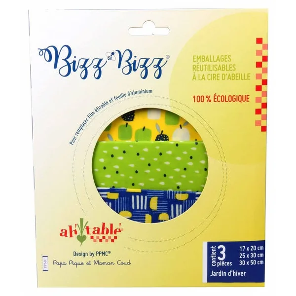 Kit de 3 Bizz-bizz rectangles "Jardin d'hiver"