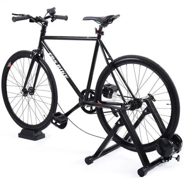 Kit Magnétique D’entraînement pour Vélo D’appartement 8 Niveaux de Résistance Pliable Capacité 150kg 54x48x39cm Noir
