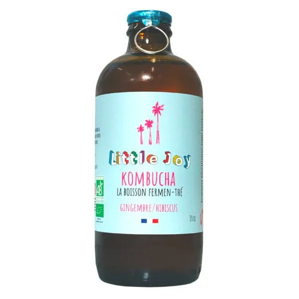 Kombucha gingembre hibiscus - 33cl