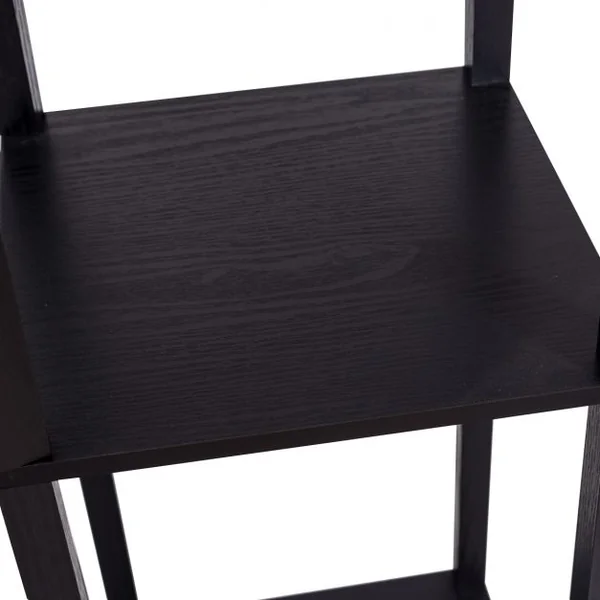 Lampadaire 60w Lampe Sur Pied 3 Etagères Design Scandinave (ampoule E27 Non Incluse) en Mdf et Tissu 26x26x160cm Noir
