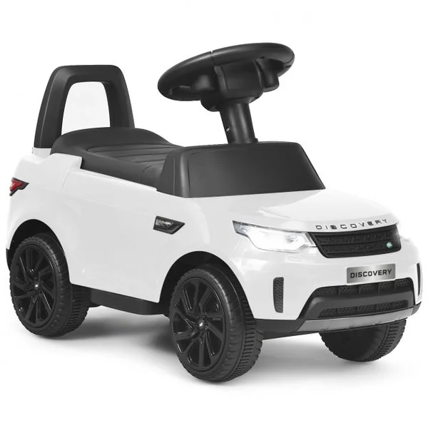 Land Rover Voiture Electrique 6V avec Eclairage LED Pédale Rétractable Klaxon Musique Age1,5-5 Ans Blanche