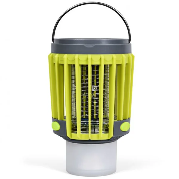 Lanterne de Camping Anti-moustique 3 en 1 Batterie Rechargeable 2200mah avec Eclairage de Secours 4 Modes D'Eclairage