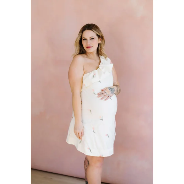 LDP - Robe à broderie tulipe - crème