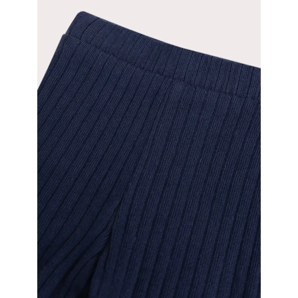 Legging marine en côte pour bébé fille - Soins Bébé Naturels & Produits Maman Après Naissance